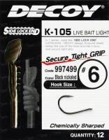 Крючки Decoy K-105 Live bait light №7 12шт фотография